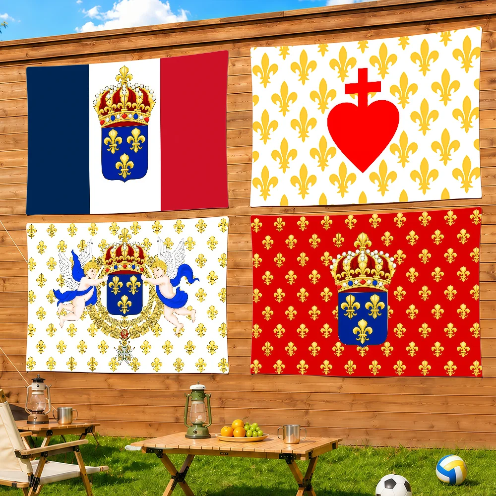 flag France Royal and King Louis flag Decorative Home Yard & Garden Decor Banner - Indoor Outdoor Wall Hanging Flag
