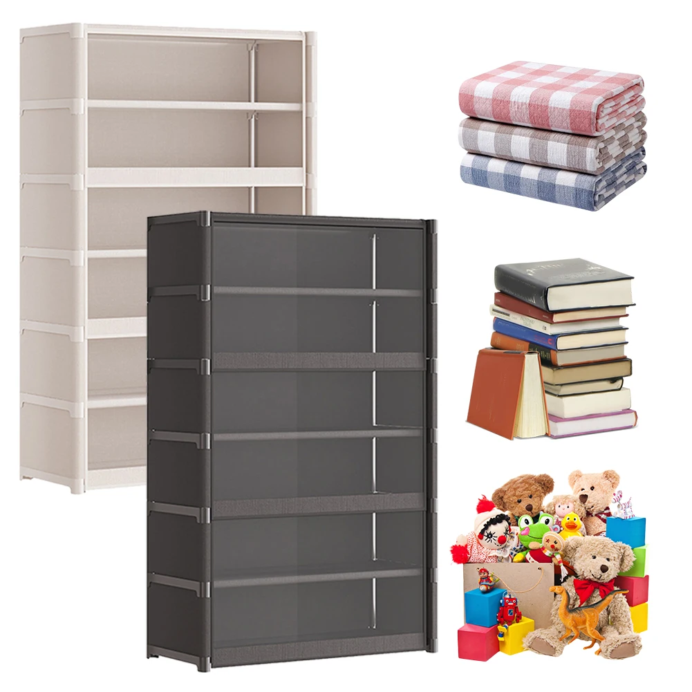 

7 Tiers Shoe Rack Organizer with Lid Shoe Storage Cabinet with Clear Flip Door Storage Organizer for Bags Books Clothes