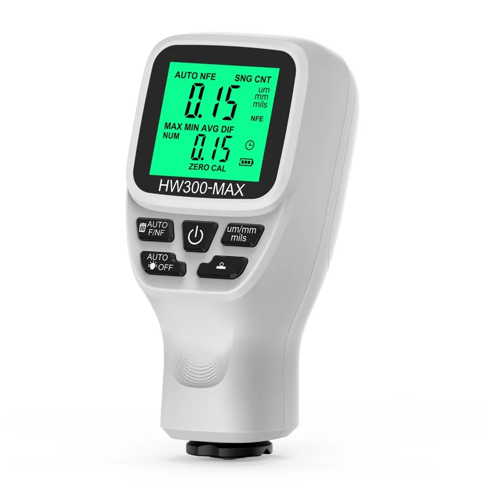 Digital Display Paint Thickness Gauge Portable Handheld High Precision Probe Paint Depth Meter LCD Display