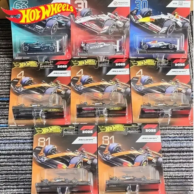 

Original Hot Wheels Gold Label Series Formula 1 Racing Set Collecting McLaren Alloy Diecast Vehicle Cars Toys Boy Xmas Gifts