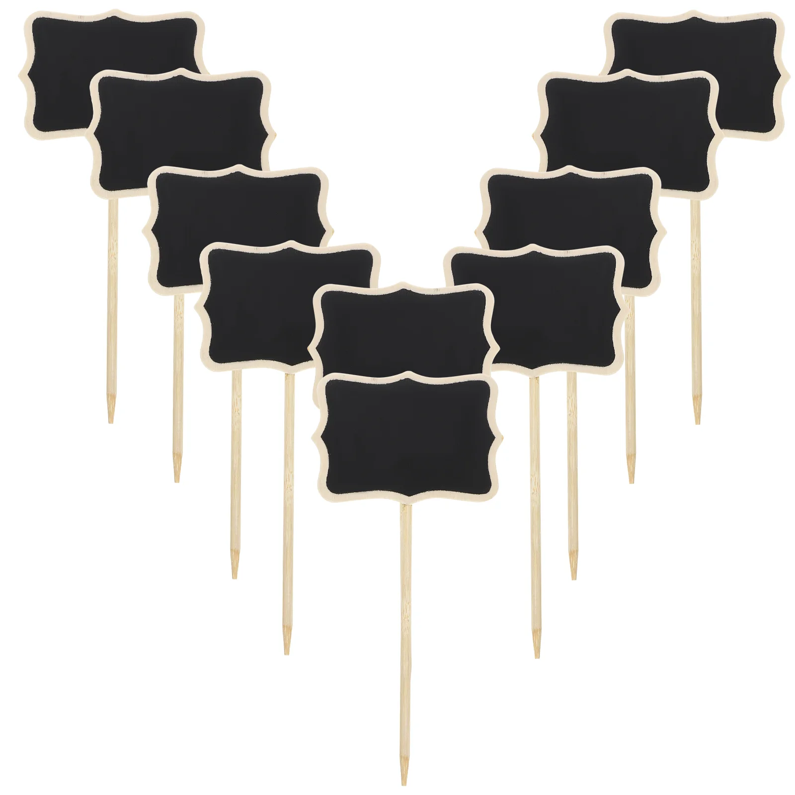 10 Pcs Chalkboard Price Tags Mini Signs Delicatessen Signage Blackboard Chalkboards Wooden