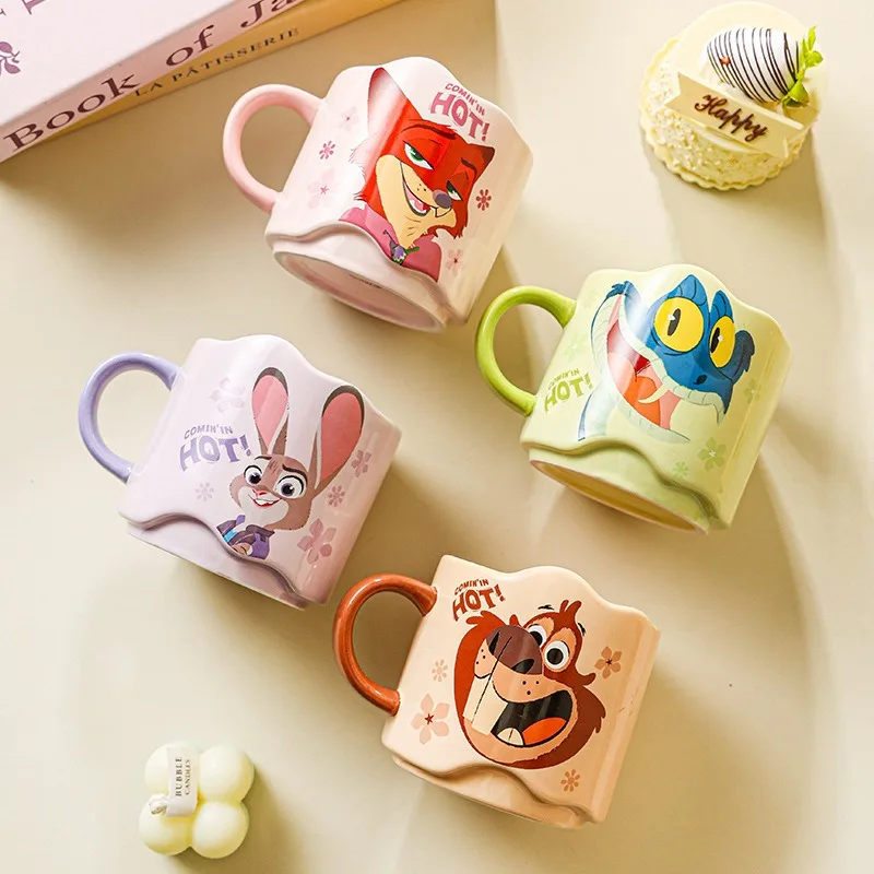 

Nick Judy Creative Ceramic Mug High-quality Couple Water Cup Zootopia Gary Office Milk Coffee Cups Cute Breakfast Mugs Drinkware