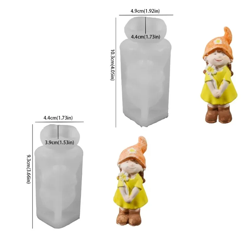 

Силиконовая форма для садовой скульптуры в виде ангельского сердца, 2 шт., для создания украшений из смолы ручной работы