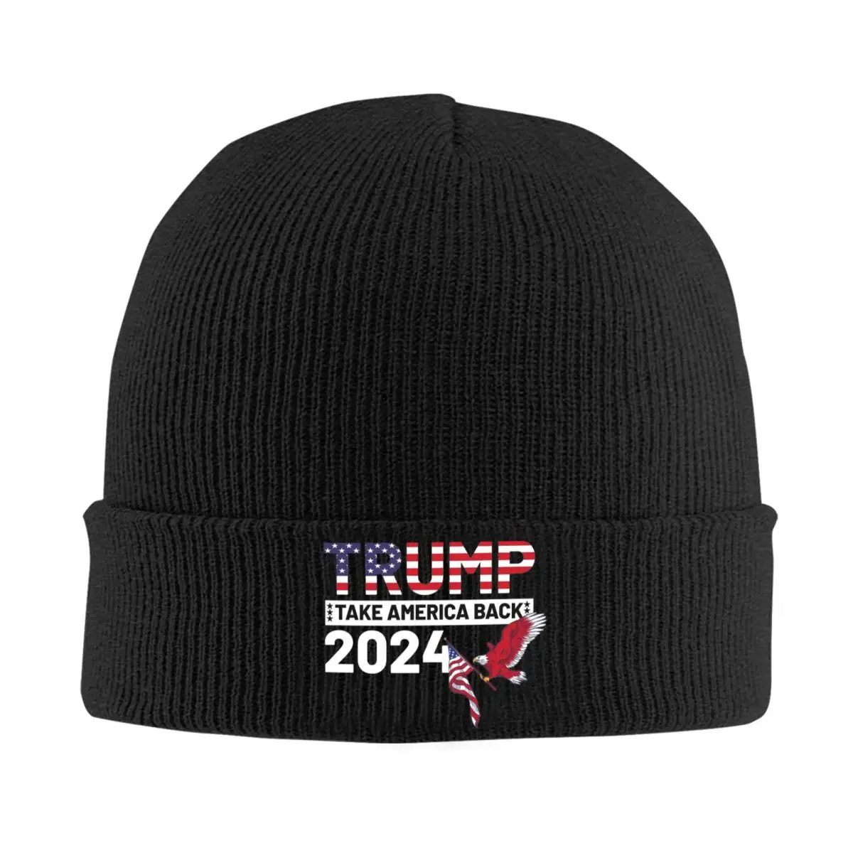 Donald Trump Take America Back 2024 Hat Autumn Winter Skullies Beanies Ski Cap Female Male Acrylic Skullcap