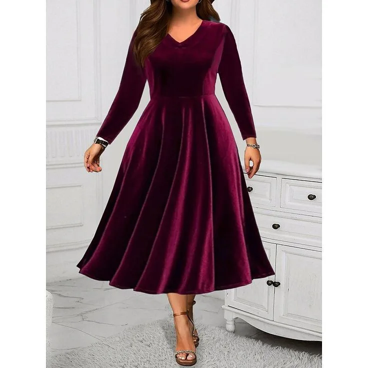 Stile pendolarismo alla moda da donna autunno e inverno, vita stretta, abito elegante di medie a grandi dimensioni Elegantes Casual Y2k