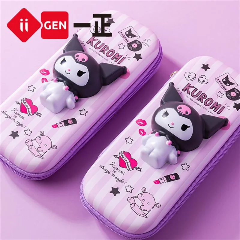 4 pcs/lot Sanrio Kuromi Melody Pochacco Cinnamoroll Pencil Case Cute Pencil Box Stationery Pen Bag Stationery School Supplies