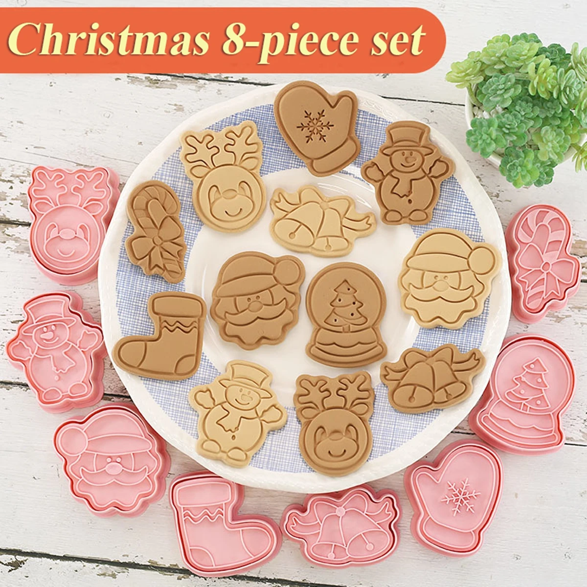 

Christmas Biscuit Mold Cookie Cutters Merry Christmas Decor For Home Kitchen 2022 Navidad Xmas Gift Happy New Year 2022 Kerst