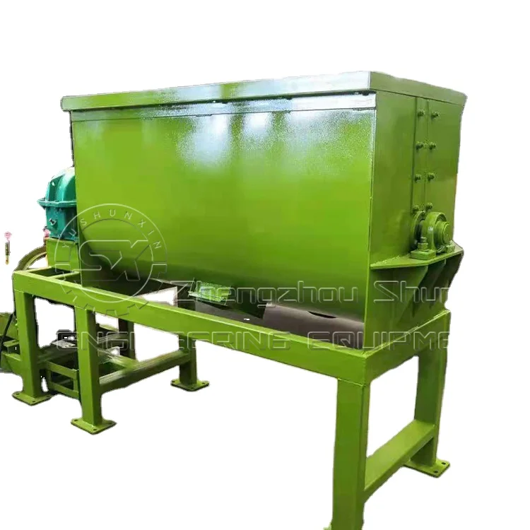 Horizontal mixer Spiral type no dead angle mixer dry powder compound fertilizer mixing equipment