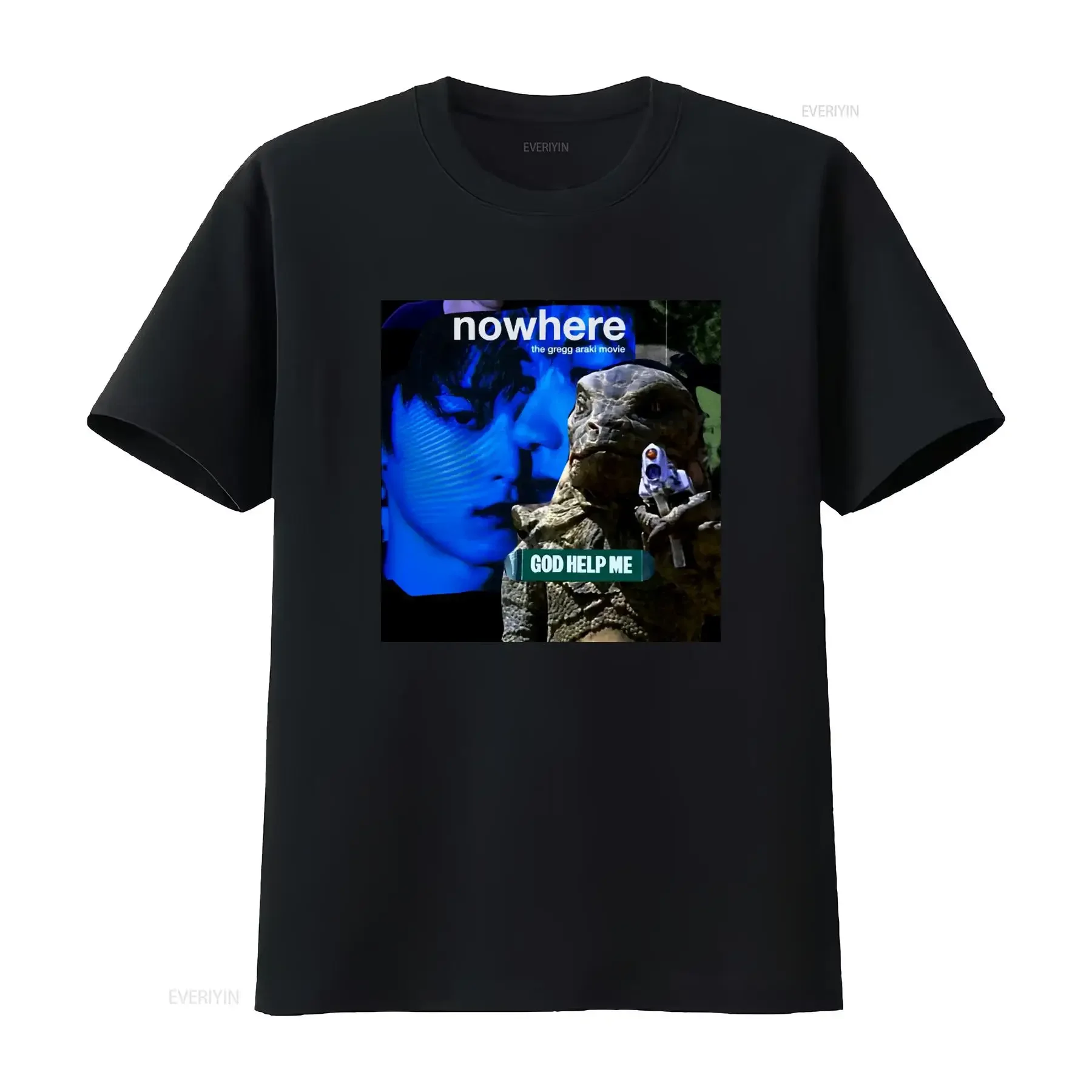 Gregg Araki Nowhere God Help Me T Shirt Unique Movie Inspired Design for Trendy Fashion vintage Washed Top For Everyday Wear