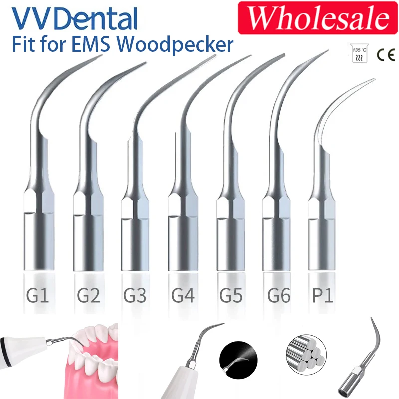 VVDental Wholesale Ultrasonic Dental Scaler Tip G1-G6 Scaling Tip of Root Canal Therapy Needle For EMS Woodpecker Dental Tools