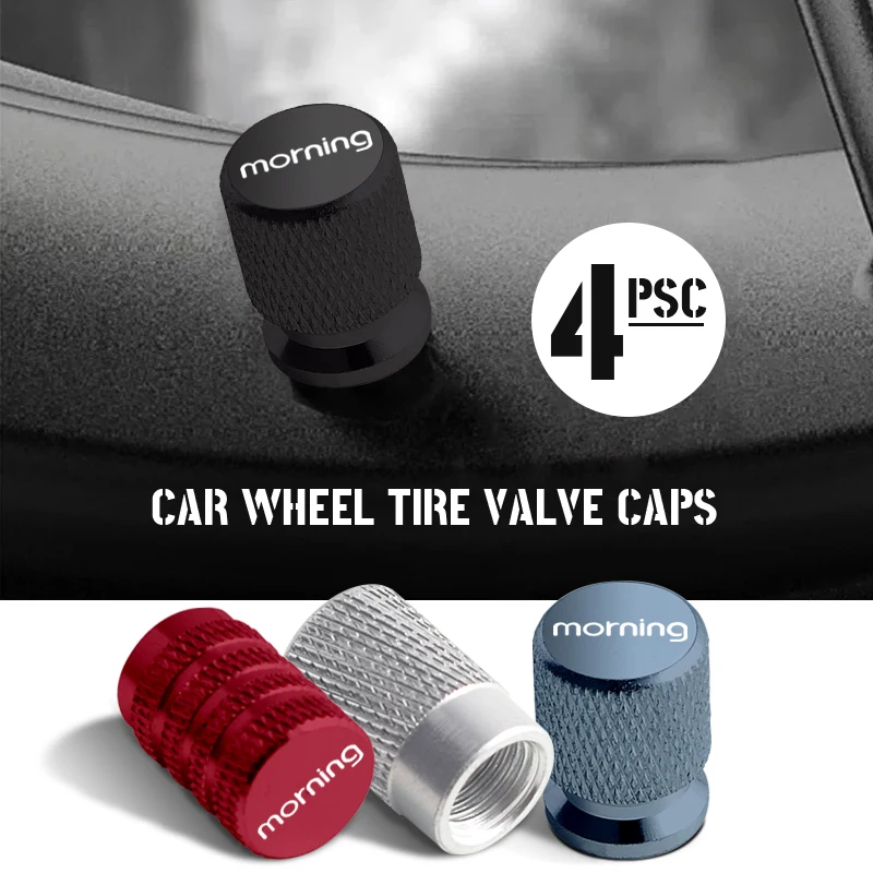 4pcs For Morning Badge Picanto GT Line X Line Car Wheel Tire Valve Caps Tyre Stem Covers Accessories Styling