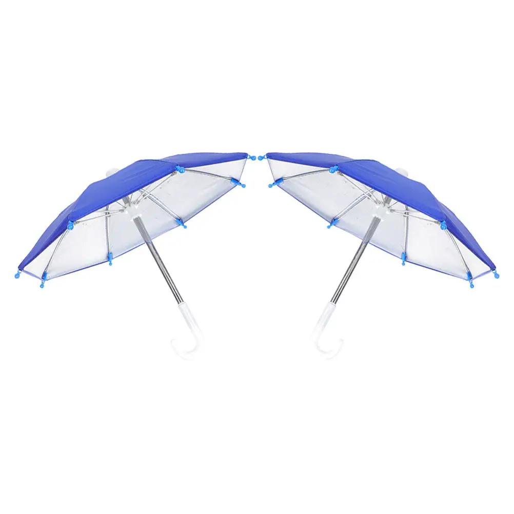 

2Pcs Small Umbrella for Phone Bike Riding Modern Portable Design Polyester Metal Frame Sunshade for Cell Phone Motorcycle