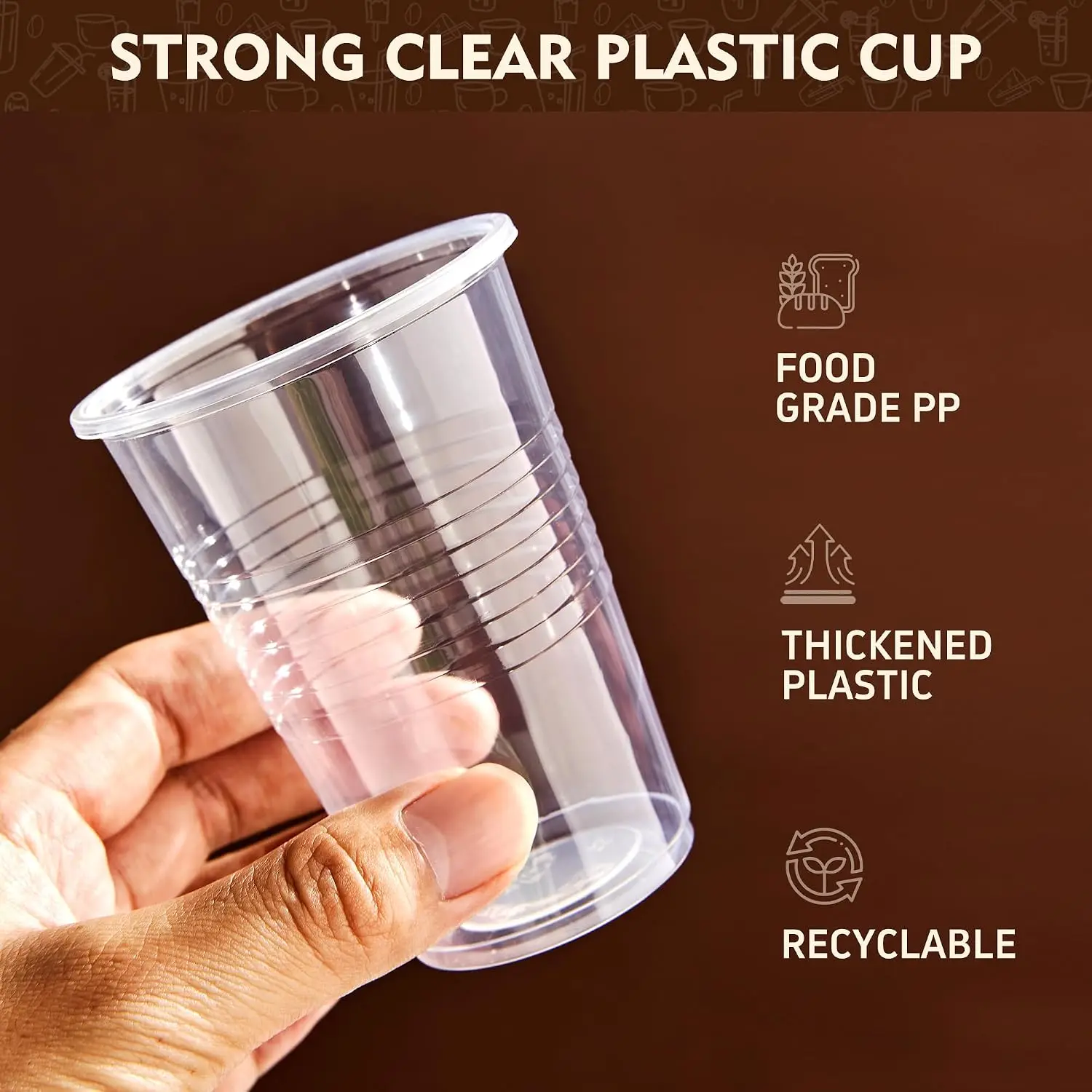 9 oz Clear Disposable Plastic Cups, 2000 Pack – Drinking Water Cups for Cold Beverages, Perfect for Parties