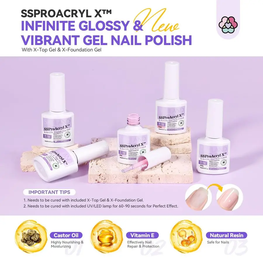 Kit per unghie Set acrilico Kit professionale per unghie acrilico con tappetino per unghie Pennello per nail art Smalto per unghie con essiccatore per