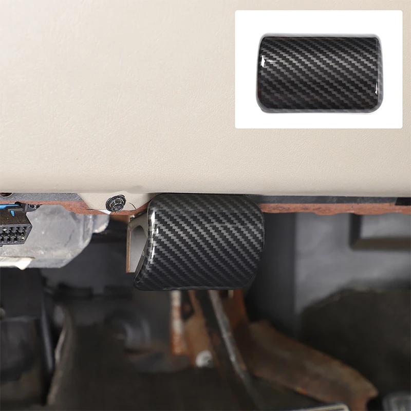 

For Hummer H2 2003-2007 Car Interior Handbrake Decoration ABS Carbon Fiber Automotive Handbrake Release Handle Decorative Cover