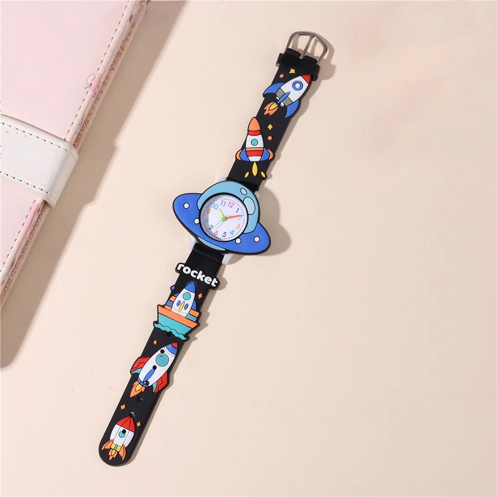 لطيف المركبة الفضائية نمط الصواريخ سيليكون الفرقة الكرتون الأطفال ووتش