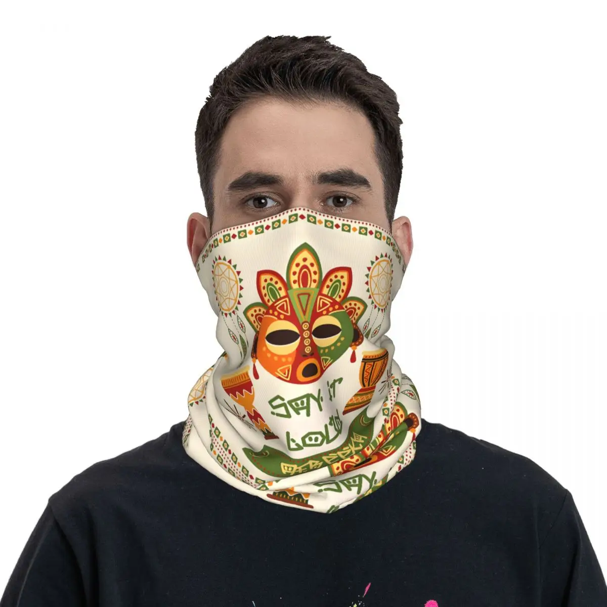 Écharpe en polyester pour le cou et le visage, SAY IT modifier AFREEKA, foulard de la présidence, masque facial