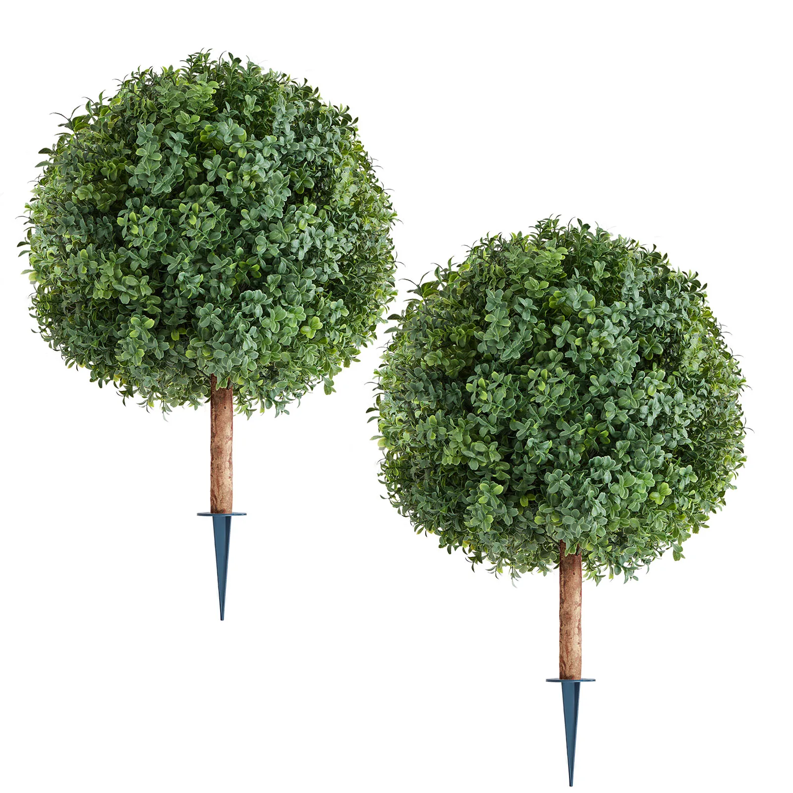 SucceBuy Alberi Artificiali di Bosso con Picchetto da Terra, Alberi Finti in Seta dall'Aspetto Realistico per Decorazione Portico Esterno Interno Patio