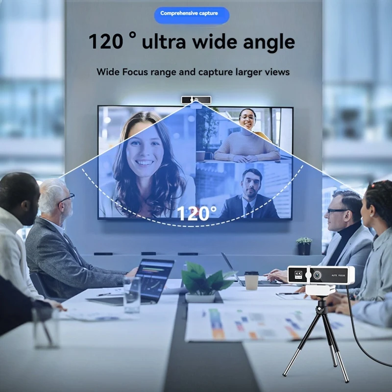 4K كاميرا كمبيوتر عالية الوضوح شبكة البث المباشر كاميرا USB لمؤتمرات الفيديو عالية الوضوح