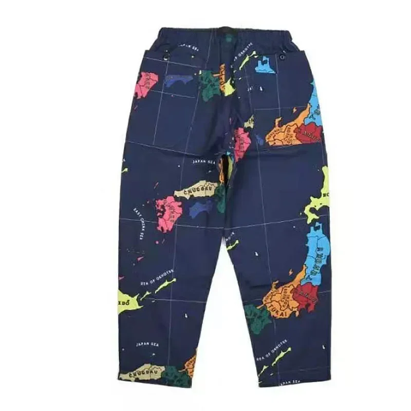 GO SLOW CARAVAN Japanese Trendy Brand Printed Wide Matsuyama Functional Belt Pants for Men