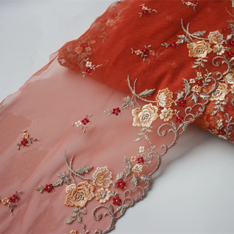 

13 метров вышивка кружевная бейка DIY аксессуары для нижнего белья цветочная вышивка сетчатая ткань для одежды шитье ремесло высокое качество