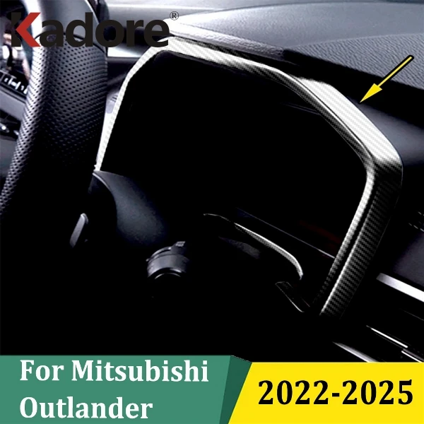 

Для Mitsubishi Outlander 2022-2024 2025 из углеродного волокна, приборная панель, крышка приборной панели, накладка, наклейка, рамка, автомобильные аксессуары