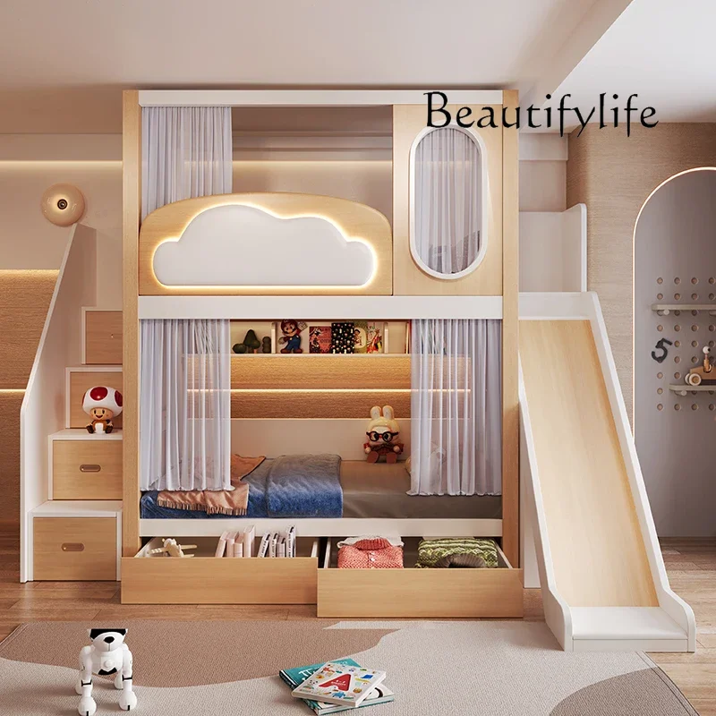 

yB Storage Normal Loft Kids Beds Double Decker Simple Custom Design Children Beds Princess Playpen Camas Infantiles Furniture Ho