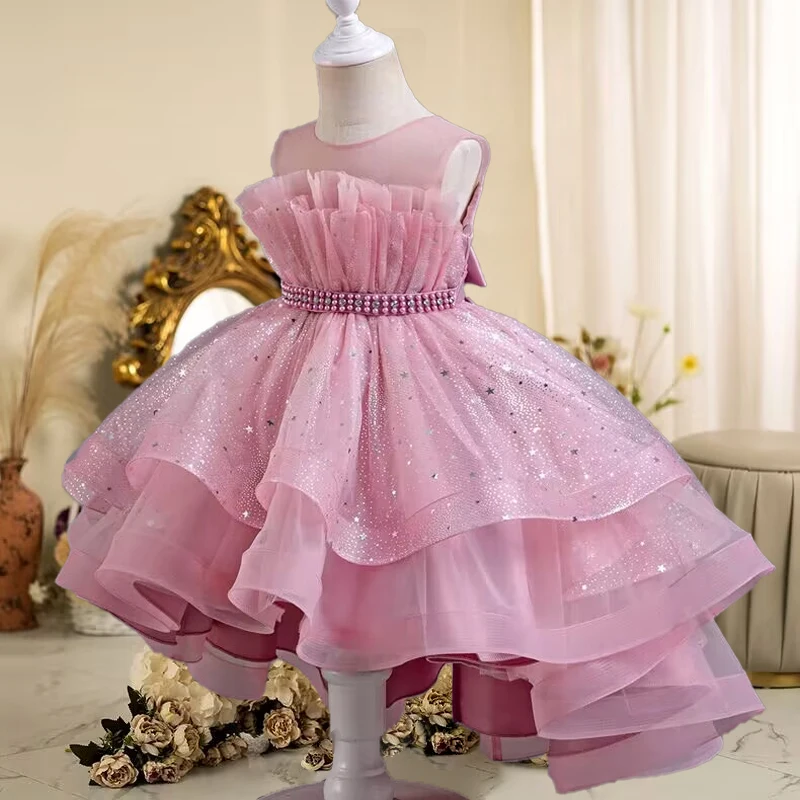 girl elegant birthday party dress New High quality lace princess dress for Baby girl\'s christmas clothes 3-12yrs