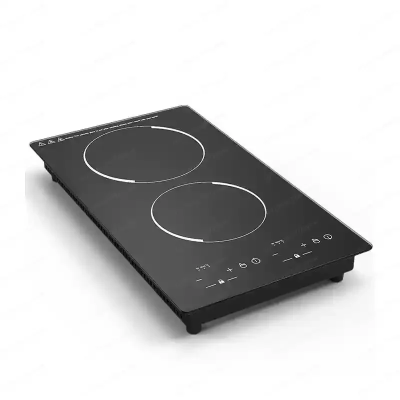 Portable Double Induction Cooktop 2 Burners Independent Control Electric Stove Household Kitchen Cooking Equipment