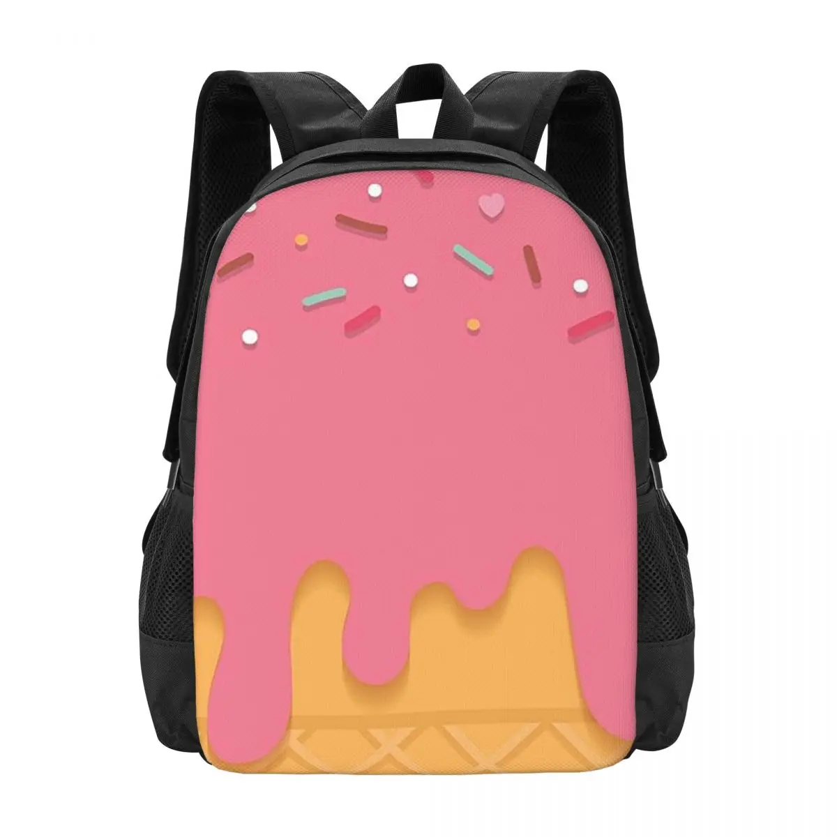 

Pink Ice Cream Backpack Hot Sale Daypack Large Capacity Boys Girls BookBag School Bag Shoulder Bags for Men Women