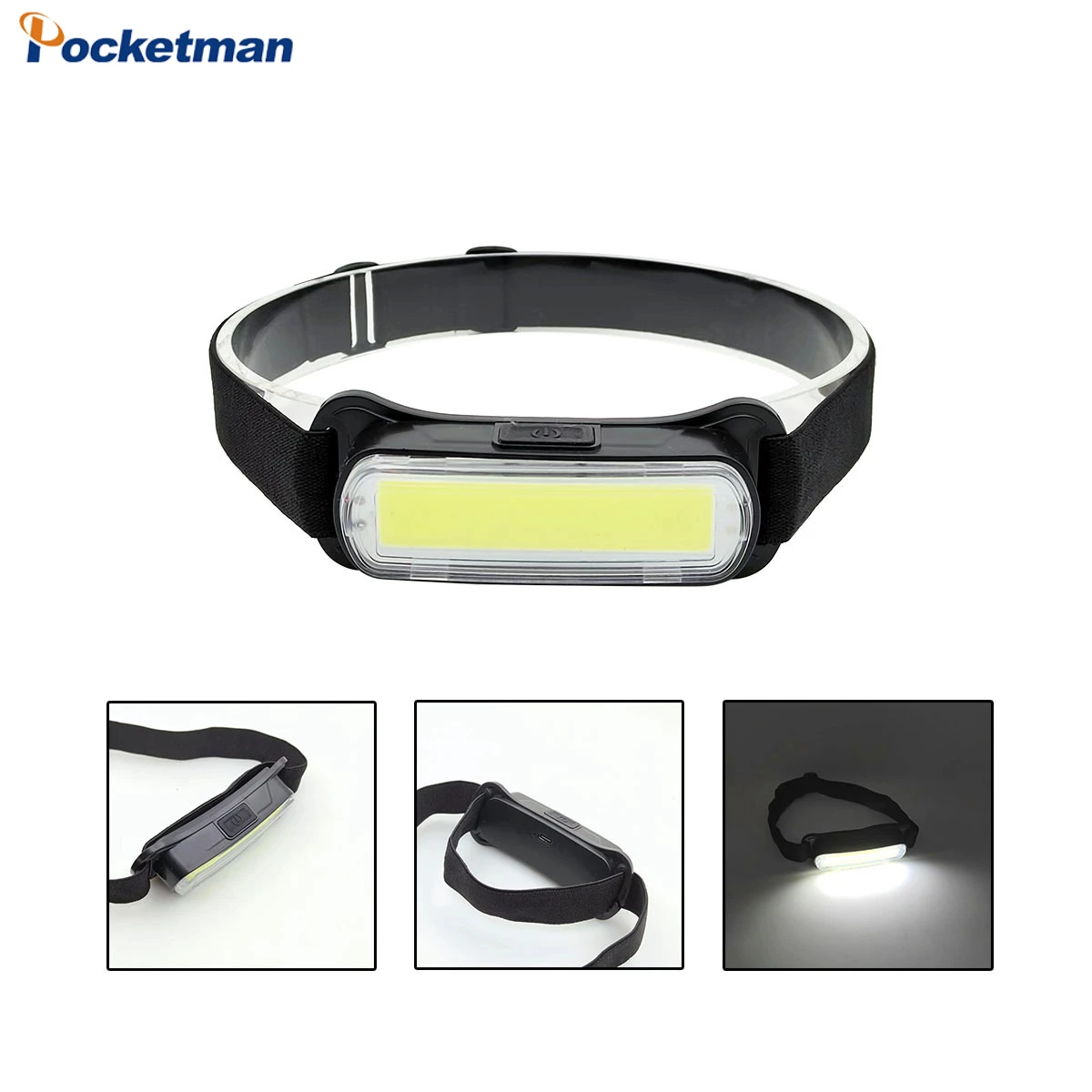 

Powerful LED Headlamp USB Rechargeable Head Torch Outdoor COB Night Running Fishing Maintenance Work Mini Floodlight Headlight