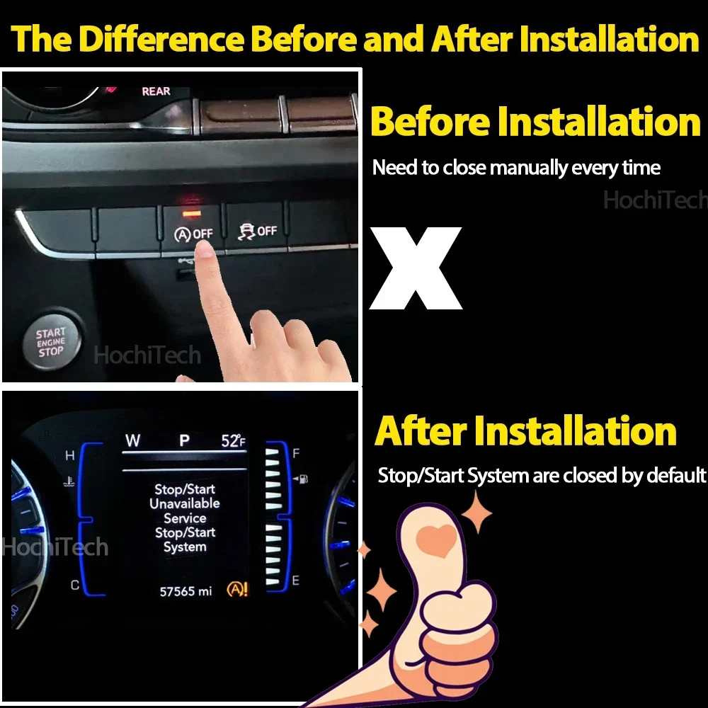 لأودي Q2 Q2L SQ2 2018-2024 سيارة التلقائي بدء وإيقاف المحرك قبالة جهاز التحكم الاستشعار السيارات وقف المانعة #3