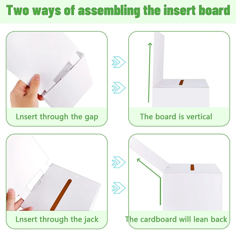 B24B 30Piece Ballot Box Raffle Box Donation Box For Fundraising With Slot For Ticket And Removable Charity Box
