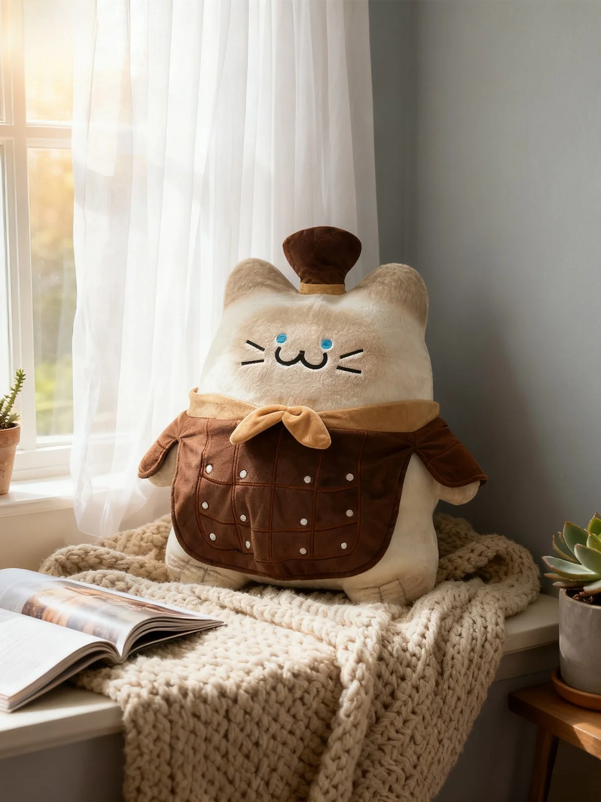 

Emperor Qin Shi Huang Terracotta Warriors Museum Collaborative Plush Pillow Cultural Creative Gift Feline Companion