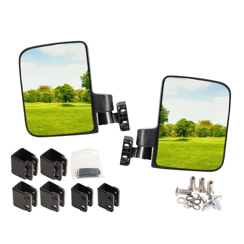 

Plastic Golf Cart Side Mirrors Universals Folding Golf Cart Rearview Mirror