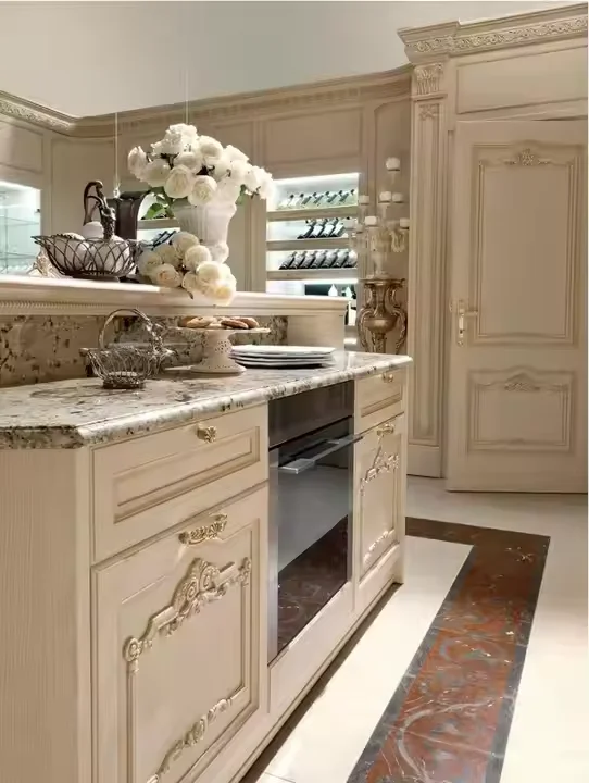 Classic Luxury Red Oak Solid Wood Cabinet for Bathroom Kitchen Home Decor Rustic Traditional Style Furniture