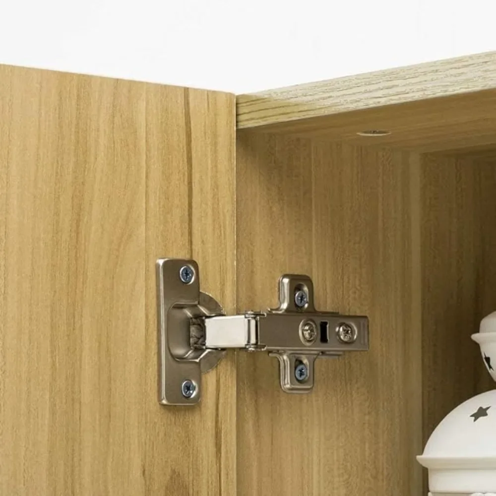 Straight Arm Full Coverage Hinge Door Wardrobe Cushion Hinge Automatic Adjustment Off Silent Buffer Damper Hardware Furniture