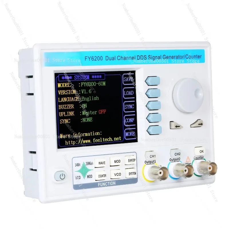 FY6200 20M 30M 60M Signal Generator DDS Arbitrary Waveform Source Frequency Counter Dual Channel FPGA Four Way TTL