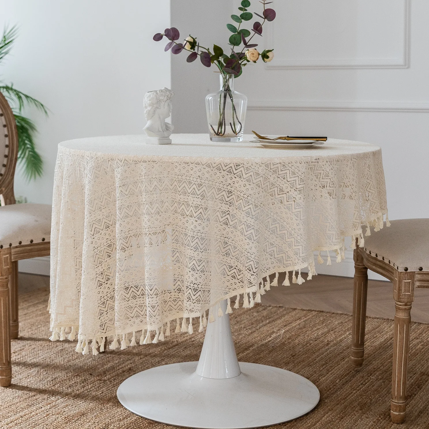 Tovaglia Rotonda con Nappe, To - Embroidery Xmas recensione e prezzo