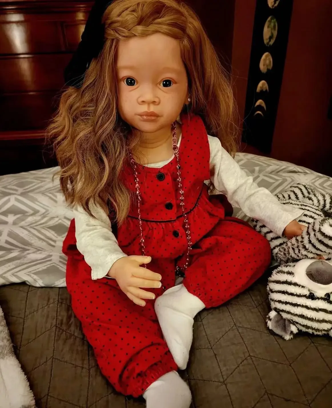 EGO Customized Limited Supply28inch Reborn Baby Meili With Hand-Rooted Hair Already Finished Doll Christmas Gift