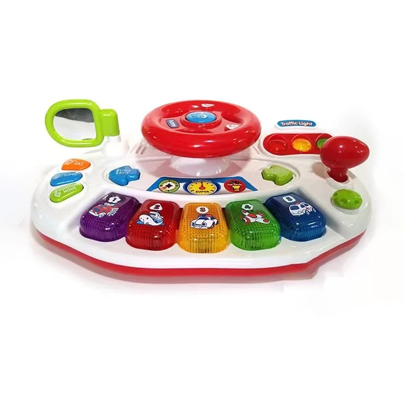 Toddler Steering Wheel Toy,Baby Interactive Learning Toy Driving Educational Baby Musical Toy with Sound for Preschool Kids