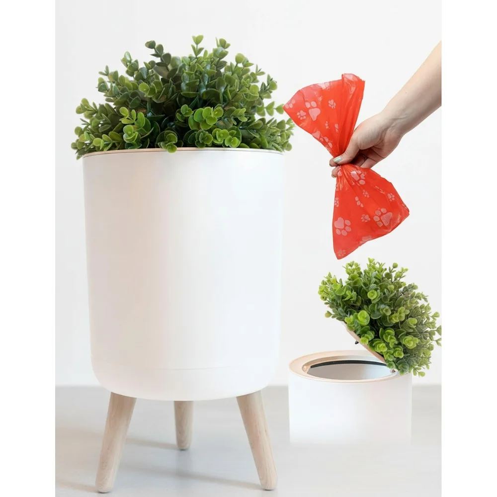 

Plant Style Outdoor Dog Poop Trash Can with Lid - 1.8 Gallon Odor Sealing Pet Waste Disposal for Patio