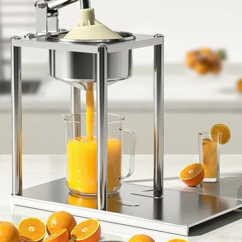 Labor Saving Lever Manual Stainless Steel Orange Citrus Juicer High Yield Hand Press Fruit Squeezer