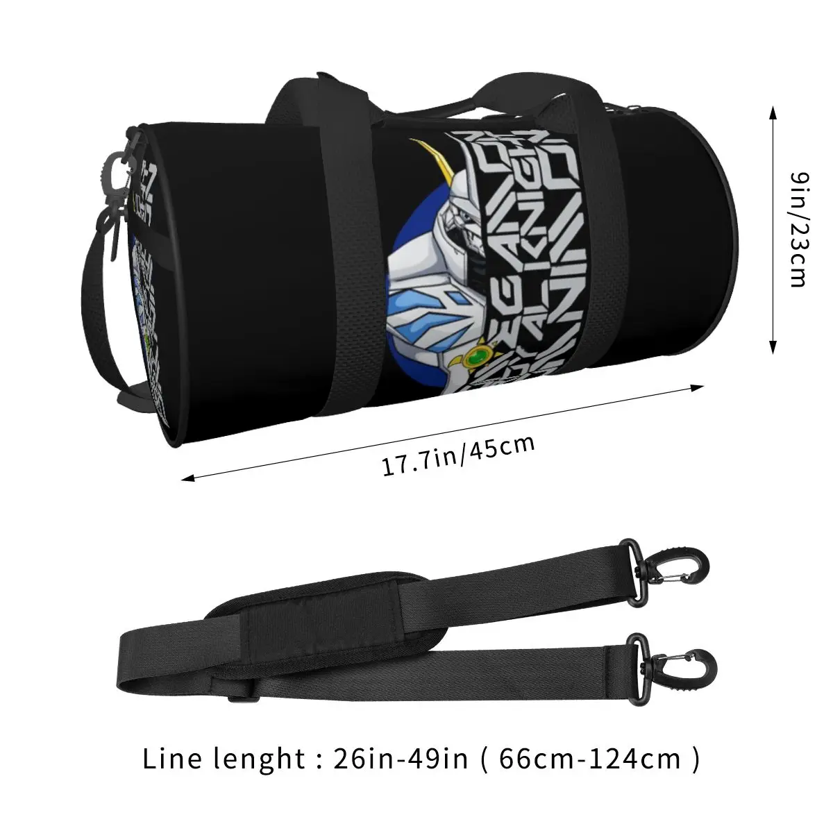 O-Omnimons Warrior Digimon Sport Bags Classic Anime Large Capacity Gym Bag Outdoor Men Women Handbag Luggage Vintage Fitness Bag