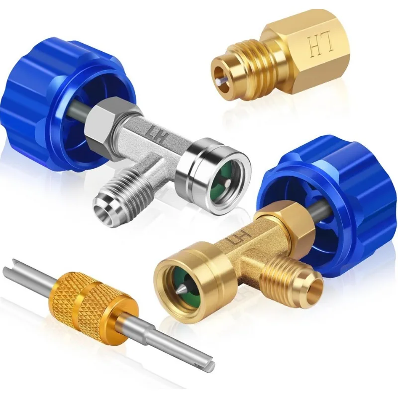 Auto AC Refrigerant Quick Coupler High Low Pressure Adapter R1234yf Manifold Gauge Charging Aircon Maintenance Hardware Parts