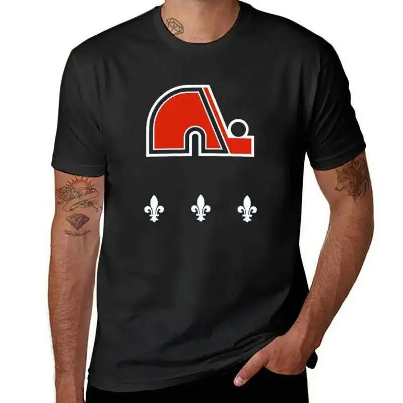 Vintage Quebec Hockey Retro Nordiques T Shirt Summer Tops Quick Drying