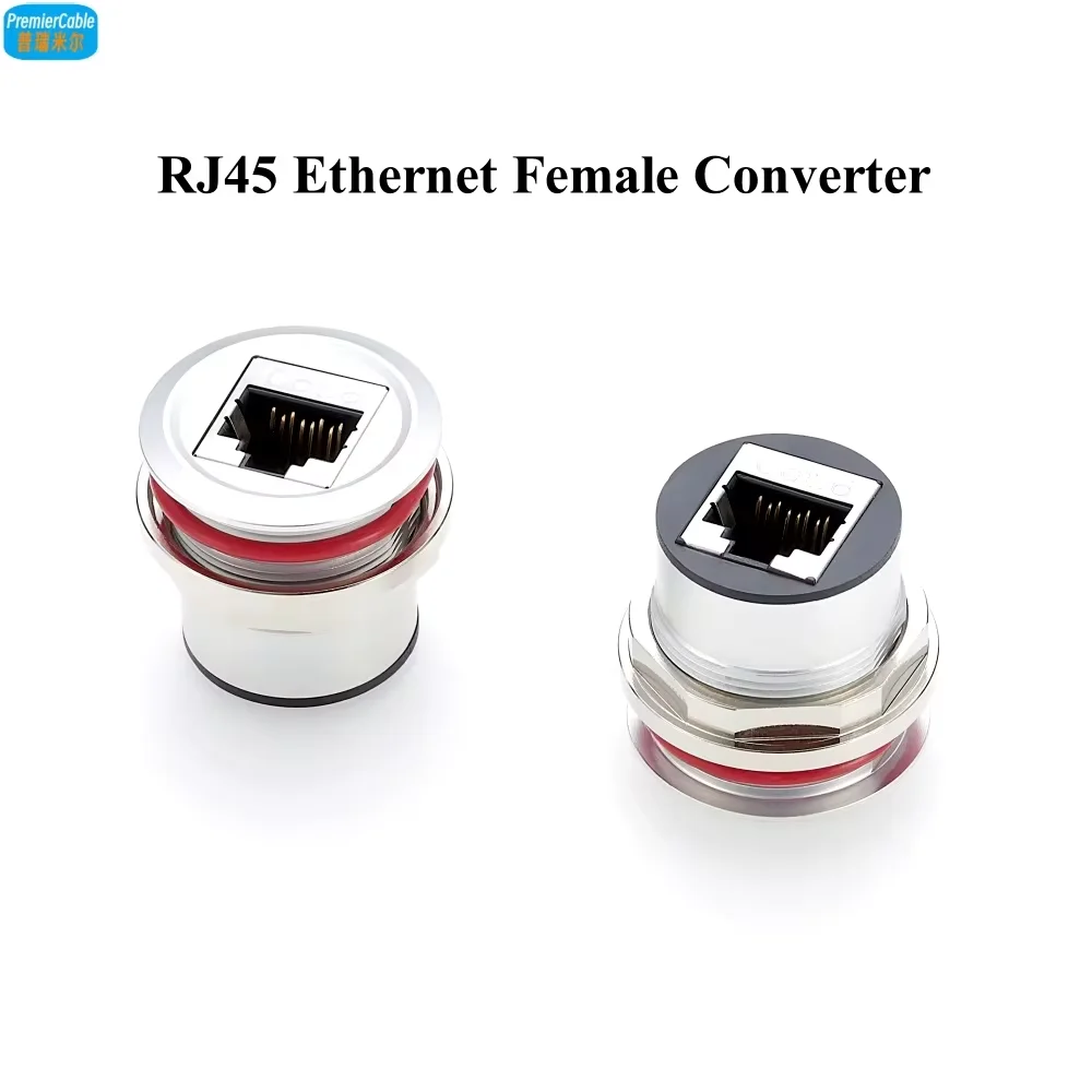 Profinet Cable Profinet Adapter RJ45 Female to Female Round Panel Mount RJ45 Ethernet Converter RJ45 Adapter for Cat6/7/8