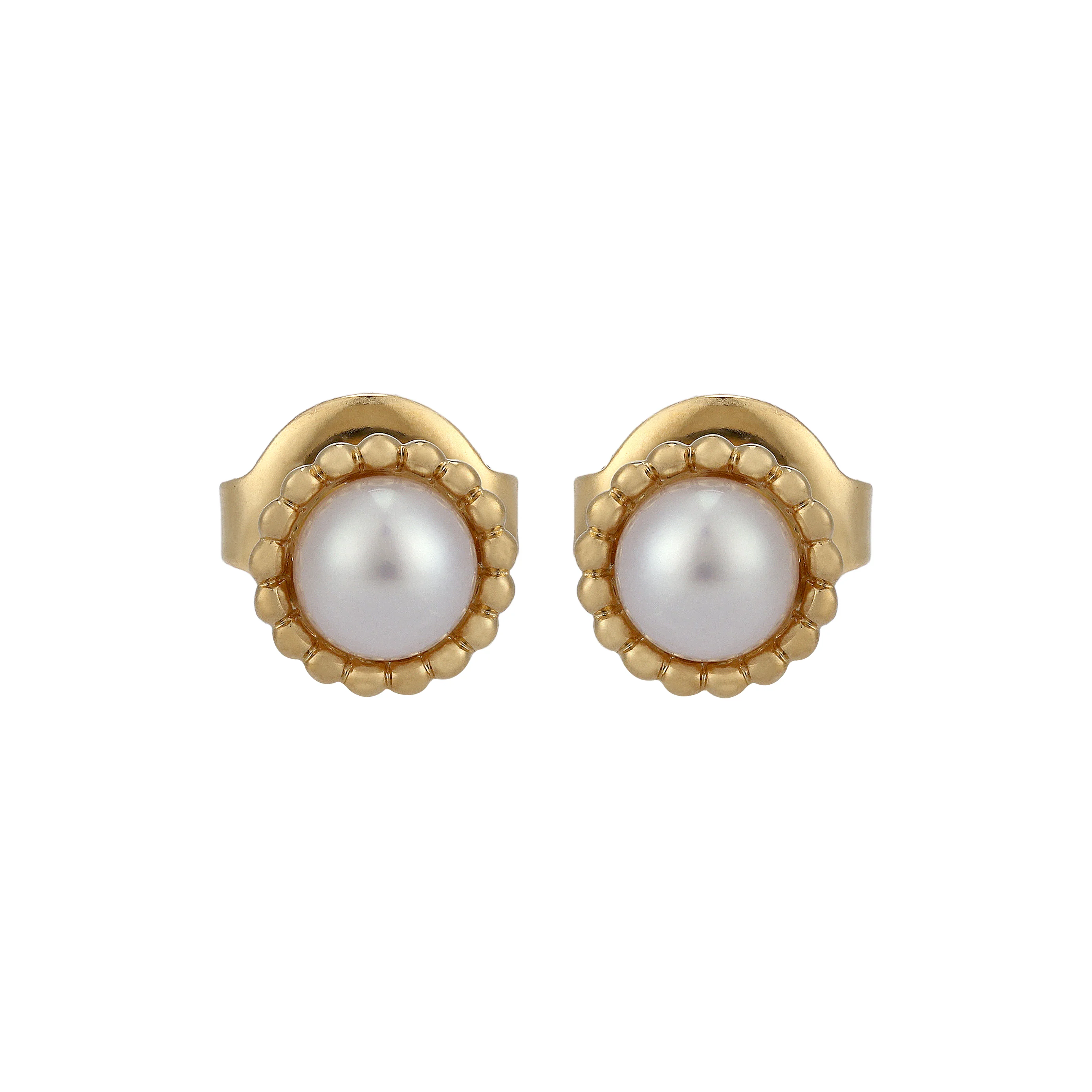 

MIKIMOTO 18K Gold Stud Earrings Women's Gold PE787PK