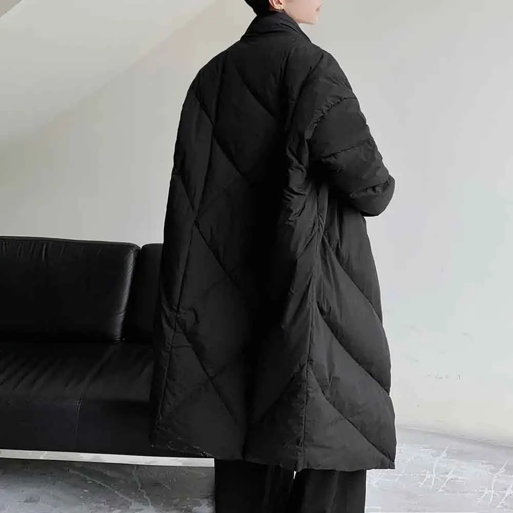 رجل طويل الشتاء القطن وسادة مبطنة عادي الظلام اليومية في الهواء الطلق بلون تنوعا الشباب العصرية ملابس للرجال 2025 جديد