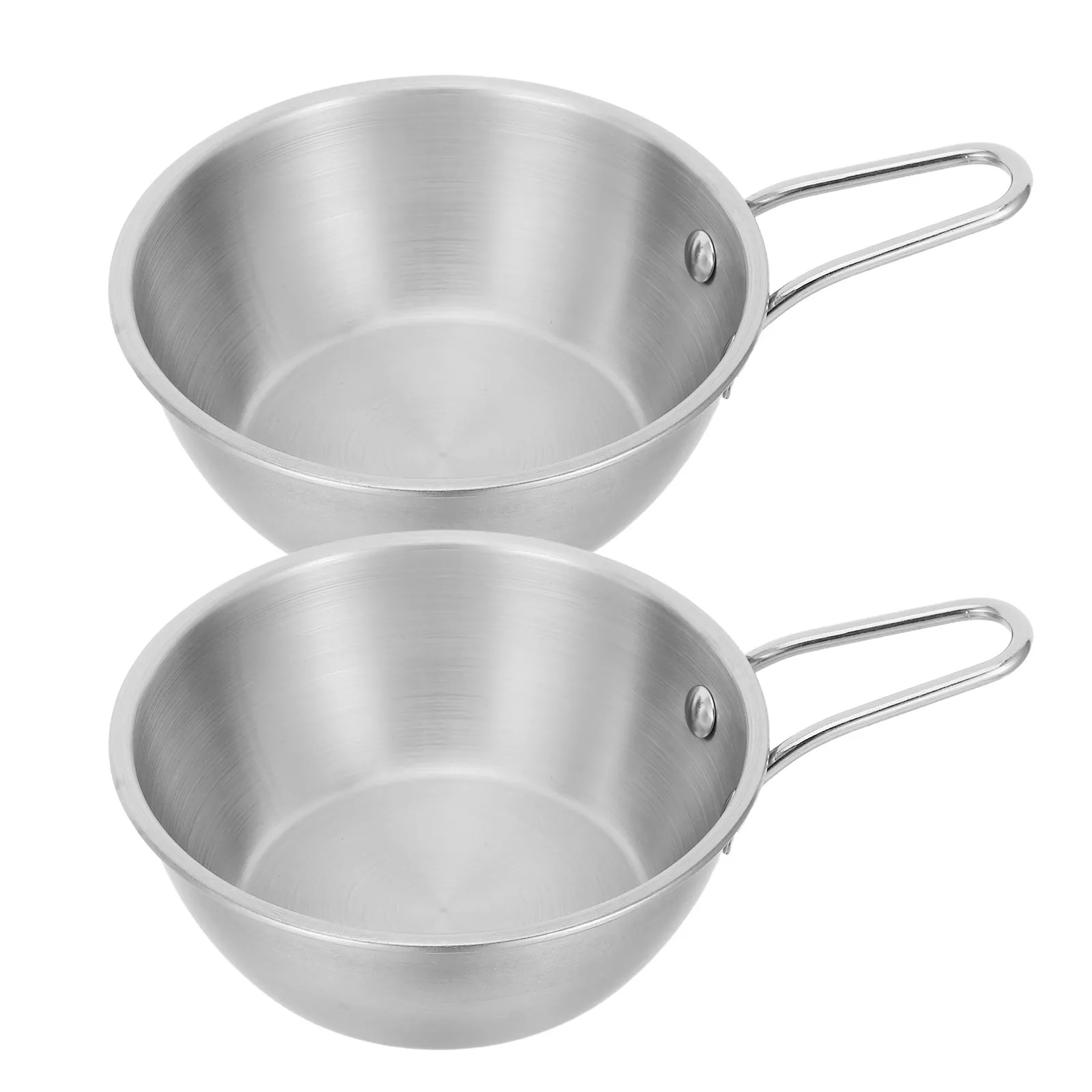 2 tazones coreanos de acero inoxidable para Makgeolli, 20 onzas, 580 ml, con asa, multiusos, para sopa, ramen, vino, salsa, camping, senderismo